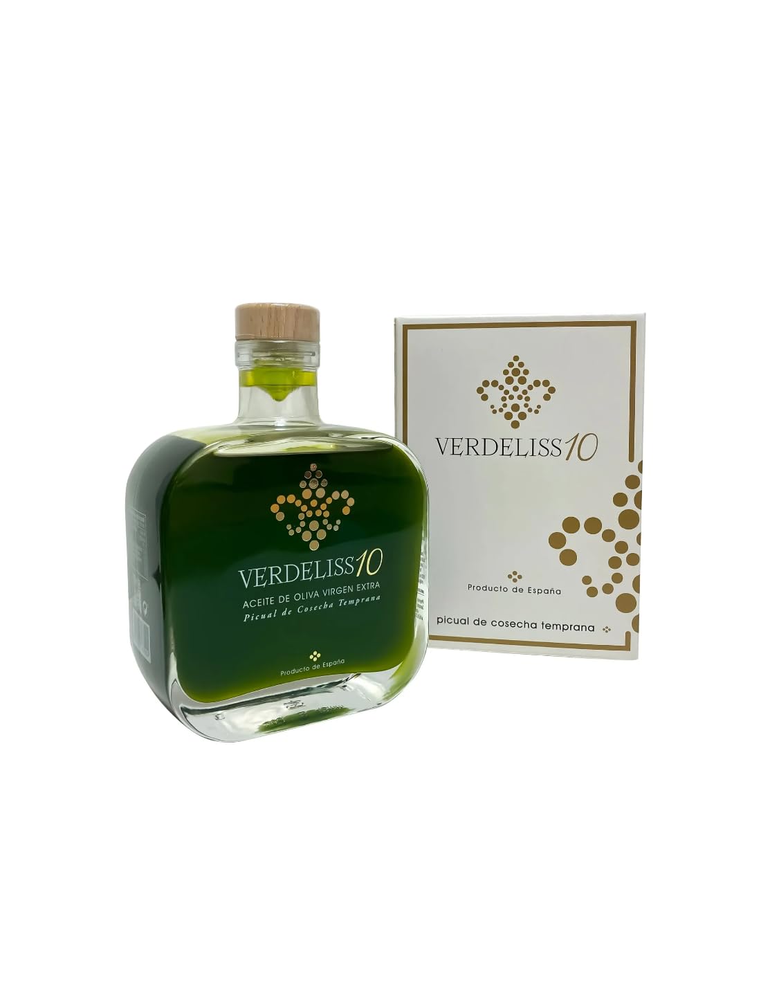 Aceite Verdeliss 10 Picual Cosecha Temprana | Botella de Aceite de Oliva Virgen Extra 500 ML con Estuche | Mejor Selección ENOVINOS