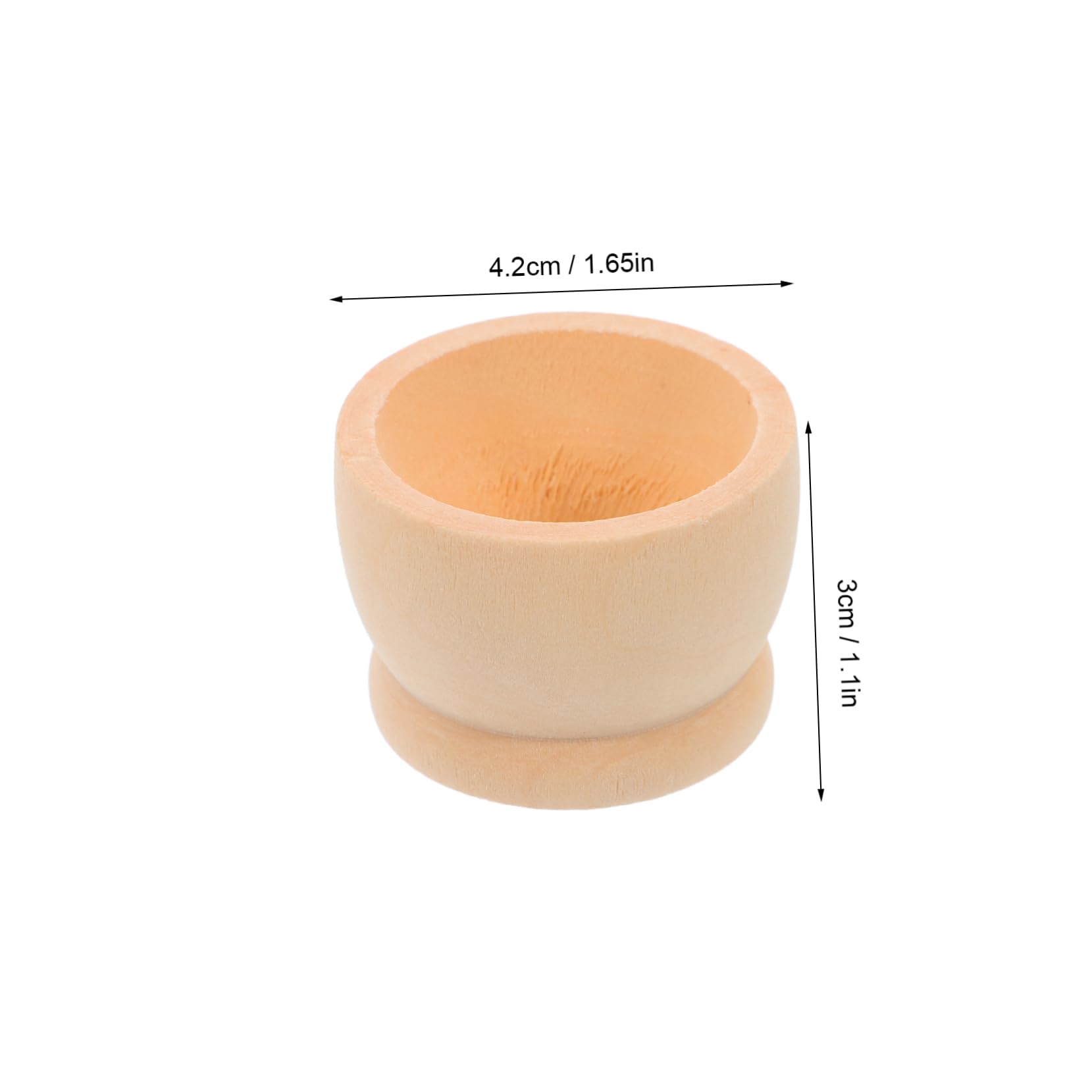 Garneck Egg Cup Holder Stand Wine Glass Shape Wooden Egg Holder for Kitchen and Home Decor