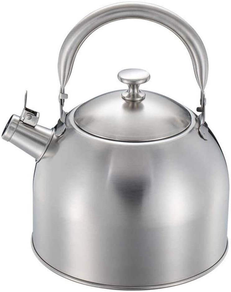 Tea Pots for Stove Top Whistling Tea Kettle 304 Stainless Steel Tea Pot Anti-scalding Handle Induction Cooktops Gas Stove Teapots (One Color 3.5l)