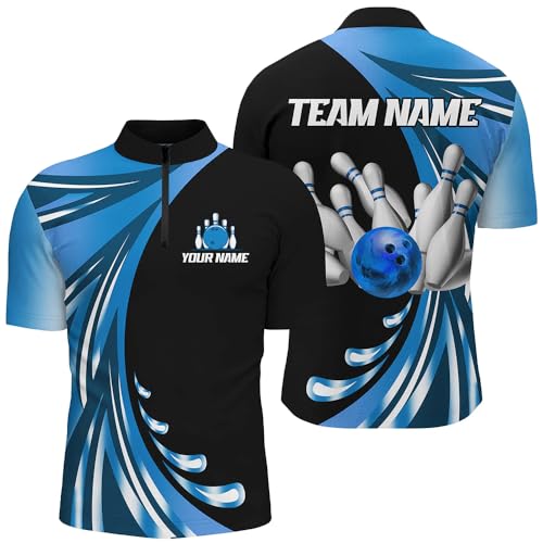 Personalized Bowling Jersey Team Bowling Shirt for Men & Women Bowling Polo & Quarter-Zip Shirt BDT2413