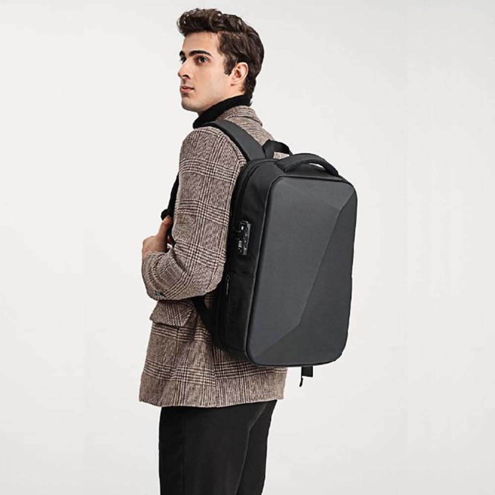 XINYASEE Sac à dos pour ordinateur portable d'affaires de 15,6 pouces,sac à dos de voyage,Étanche coque EVA,sac à dos antivol,Étui Sac à bandoulière
