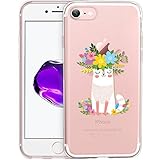 iPhone 7 Case, ESR iPhone 7 Clear Soft TPU Protective Case Back Cover with Cute Cartoon Pattern [Slim Fit] [Ultra Thin] for 4.7 inches iPhone 7 (2016 Release)(Flower Kitten)