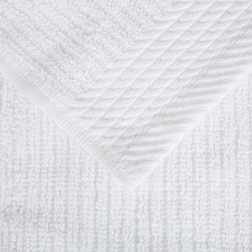 Lavish Home Ribbed 100% Cotton 10 Piece Towel Set - White, 17"x54"x0.25" - Image 3