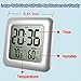 Large Waterproof Bathroom Shower Wall Clock, Big Digital Water Resistant Shatterproof Clock Thermometer Hygrometer for Bath, Temperature & Humidity Meter, Hanging & Table Standing & Mirror Suction Cup