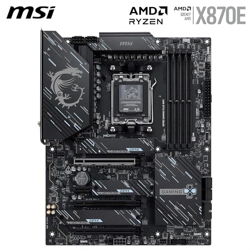 Image of MSI X870E Gaming Plus WiFi Motherboard, ATX - Supports AMD Ryzen 9000 /8000 / 7000 Processors, AM5-60A SPS VRM, DDR5 Memory Boost 8200+ MT /s (OC), PCIe 5.0 x16 & 4.0 x4, M.2 Gen5, Wi-Fi 7, 5G LAN