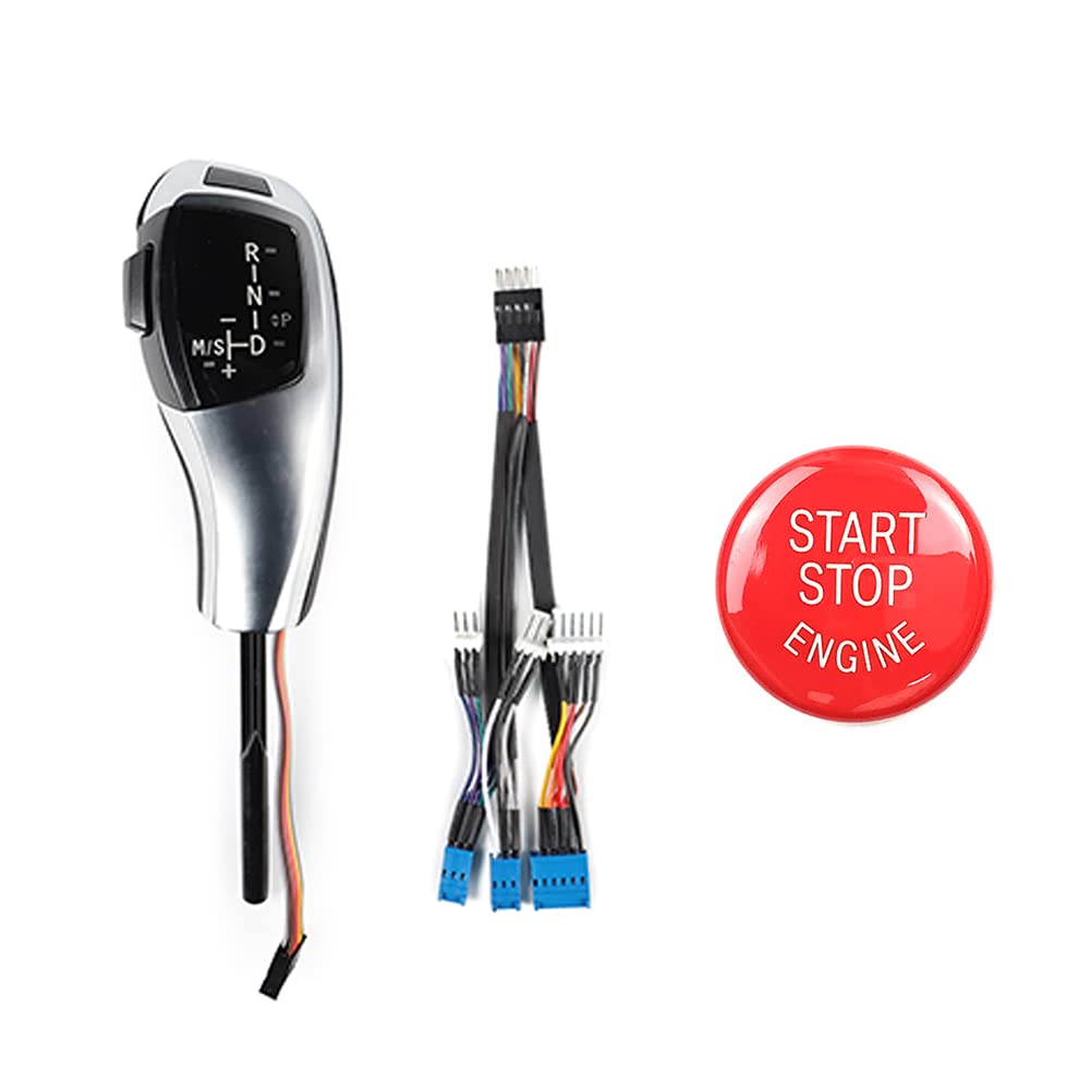 SIKUAI Kit de actualización de pomo de cambio de marchas automático Linterna eléctrico para coche, pomo de cambio automático para Serie 3 E46 E36, Serie 5 E39 E60 E61 Serie 7 E38, Plat