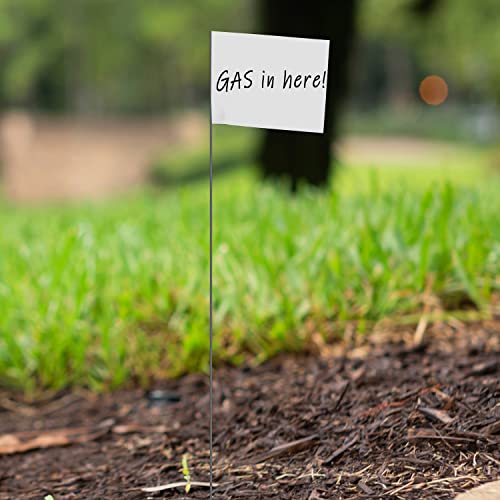 Zozen 100 Pack Marking Flags, White Marker Flags