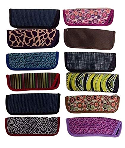 Wholesale Lot- 15 Reading glasses Slim Soft Sleeve Cases NEW Assorted