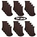 24pcs Chair Legs Socks, Knitted Furniture Leg Floor Protectors, Chair Feet Covers for Bar Stool, Dinning Chairs or Table, Protect Hardwood Floors from Scratches and Reduce Noise (Brown)
