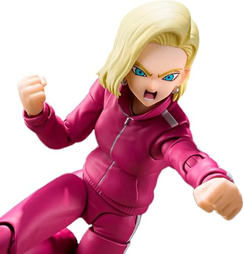 Bandai S.H.Figuarts Dragon Ball Super Android 18 Figura de acción 5.9 in, multicolor