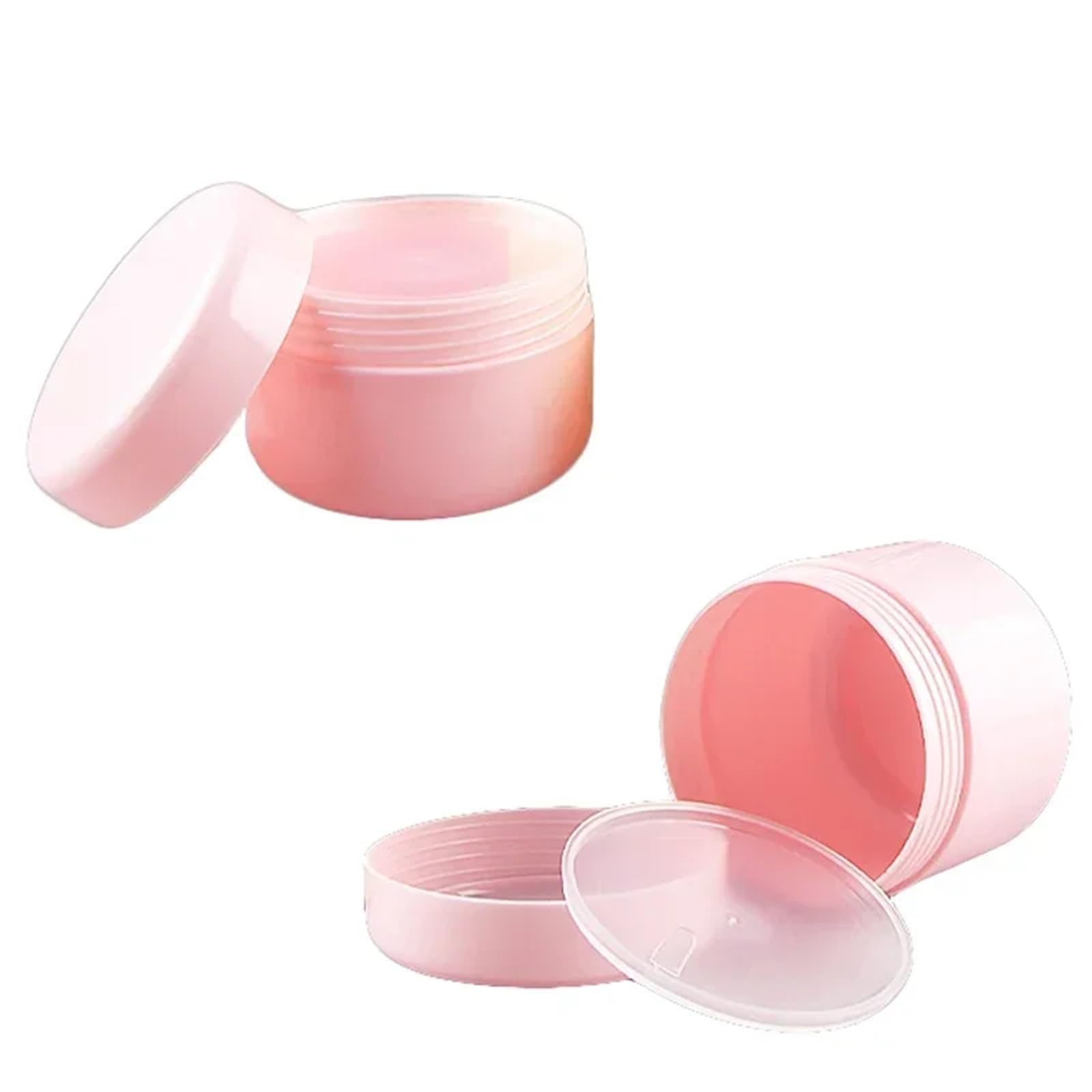 Kosmetiktiegel 30/60Pcs 10/20/30/50/100/150g Nachfüllbare Flaschen Rosa Kunststoff make-up Gläser mit Deckel Reise Lotion Creme Behälter Kosmetik Topf FüR Lotion, Lippenbalsam, Creme(30PCS_150G)