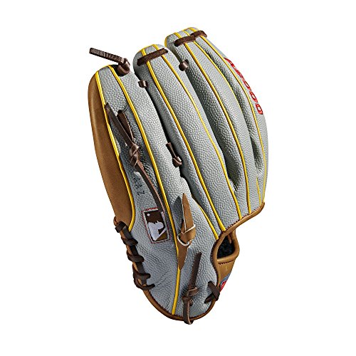 image for Wilson A2000 11.75-Inch SuperSkin Baseball Glove, Saddle Tan/Yellow Go