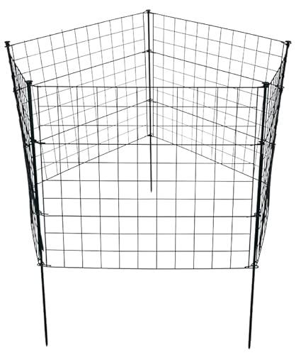 Garmix Juego de valla para estanque, 11 piezas, 71 x 53 cm/71 x 71 cm/71 x 79 cm 6 x 6 cm, color negro o verde (recto 71 x 71 cm, negro) Cover