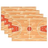 Importati LIANCHENYI Wooden basket resistente al calore per parquet, tovagliette, poliestere sottopiatto tovaglietta per cucina sala da pranzo set di 6