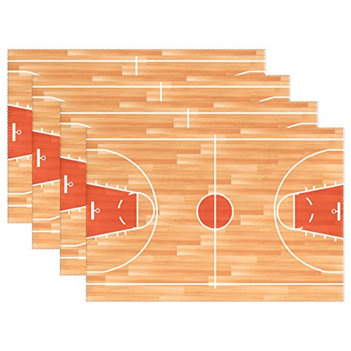 Importati LIANCHENYI Wooden basket resistente al calore per parquet, tovagliette, poliestere sottopiatto tovaglietta per cucina sala da pranzo set di 6