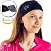 Yoga Headband for Women - Sweatband for Sport, Running, Workout, Traveling or Everyday Use - Insulates and Absorbs Sweat - Two-sided: Black & Grey