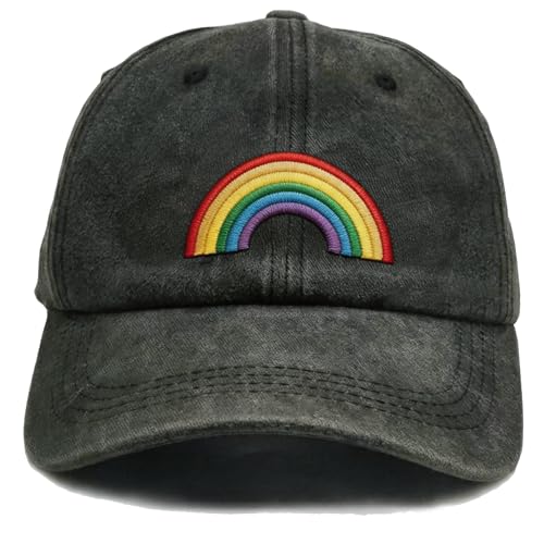 Gorra de béisbol arcoíris Pride LGBT ajustable unisex miniatura 1