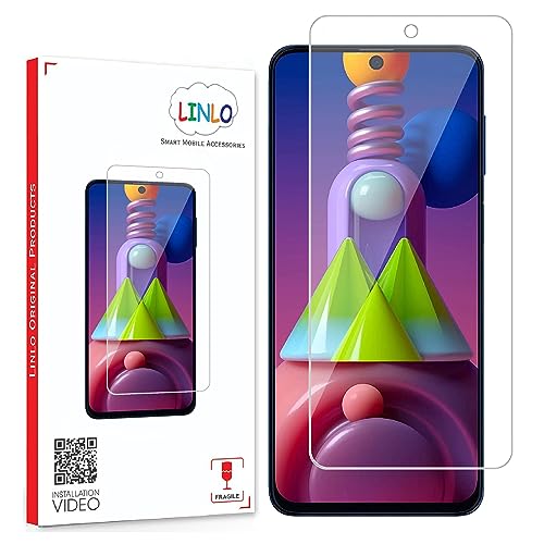Image of Tempered Glass Screen Protector Compatible for Sam sung Galaxy M52 / M51 / M62 / F62 / A71 Tempered Glass with Full Screen Coverage; Except Edges and Easy Installation Kit(Transparent), Pack of 1
