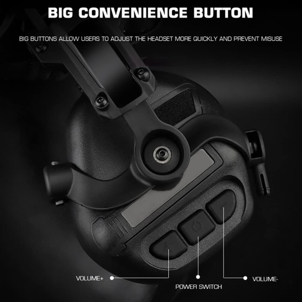 TS TAC-SKY Casco táctico Auriculares de reducción de Ruido de Recogida de protección de Tiro Caza Auriculares tácticos Plegable para Juegos de Paintball al Aire Libre