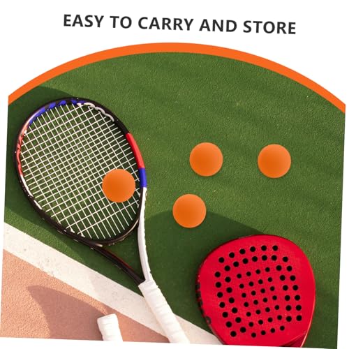 KOMBIUDA 4pcs High-Bouncing Squash Training Balls Lightweight Rubber Reaction Balls for Boy Girl and Adults for Competition and Coordination Training Orange