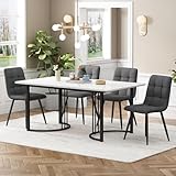 【Montage simple】Tous les outils, vis et une notice illustrée claire sont inclus pour un assemblage intuitif. En raison du volume de l’ensemble table à manger avec 4 chaises, celui-ci est expédié en 2 colis distincts (1 table + 4 chaises), qui peuvent ne pas arriver simultanément. Veuillez attendre la réception complète avant montage.