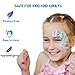 Face Paint Kit, Bowitzki 12 Vibrant Colors 2 Glitter 2 Brushes 40 Stencils 2 sponges,Non Toxic Hypoallergenic Water Based FDA Compliant Professional Halloween Makeup Painting Set for Kids