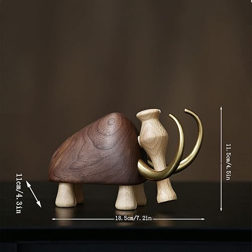 Miniatura 2 de SHUTING2020 Escultura de estatua de feng shui chino, elefante, madera maciza, decoración de escritorio, decoración de escritorio para el hogar,