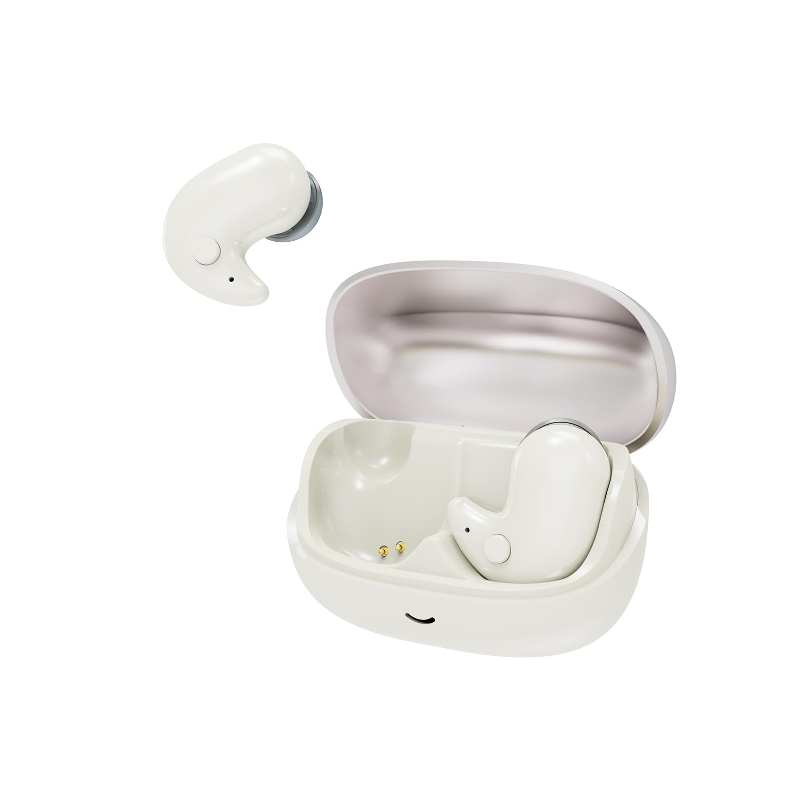 Xmenha Extra Small Mini Invisible Flat Sleep Earbuds Wireless Bluetooth Small Invisible Flat Ear Buds Smallest Headphones Micro Tiny Discreet Hidden Sleeping Earbuds for Work Side Sleeper Nude