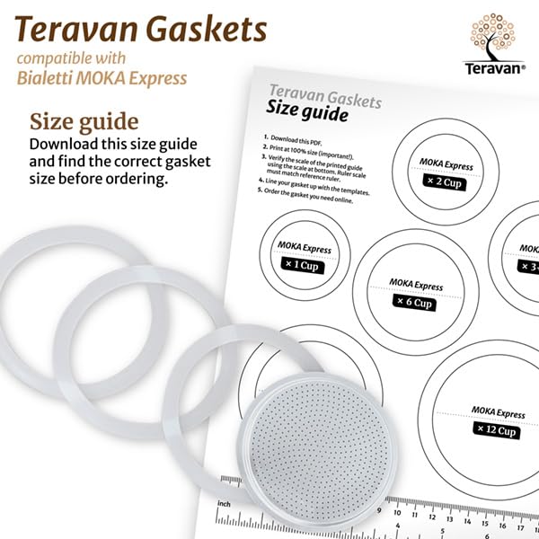 Teravan Silicone Gaskets, Compatible with Bialetti MOKA Express, 2 Cup by Teravan - Used condition - Image 6