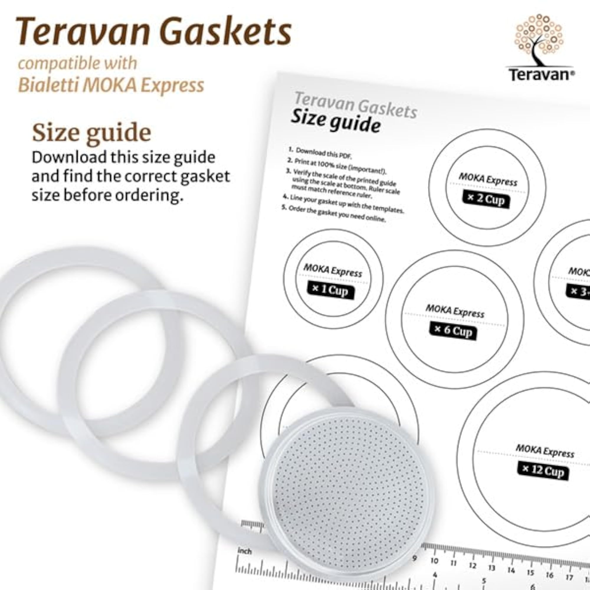 Replacement Silicone Gaskets for Moka Coffee Maker Pots