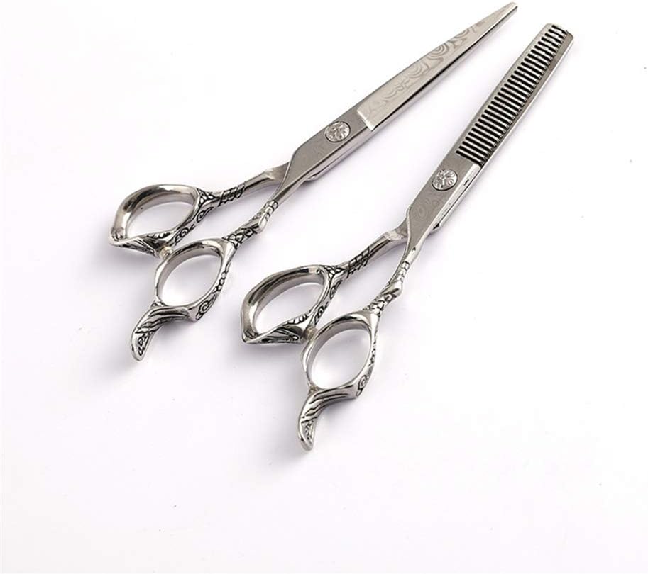 6.0インチのプロフェッショナル理髪はさみセット、日本の440Cステンレス鋼髪はさみ（光とシャープ）、理髪、家庭用、サロン