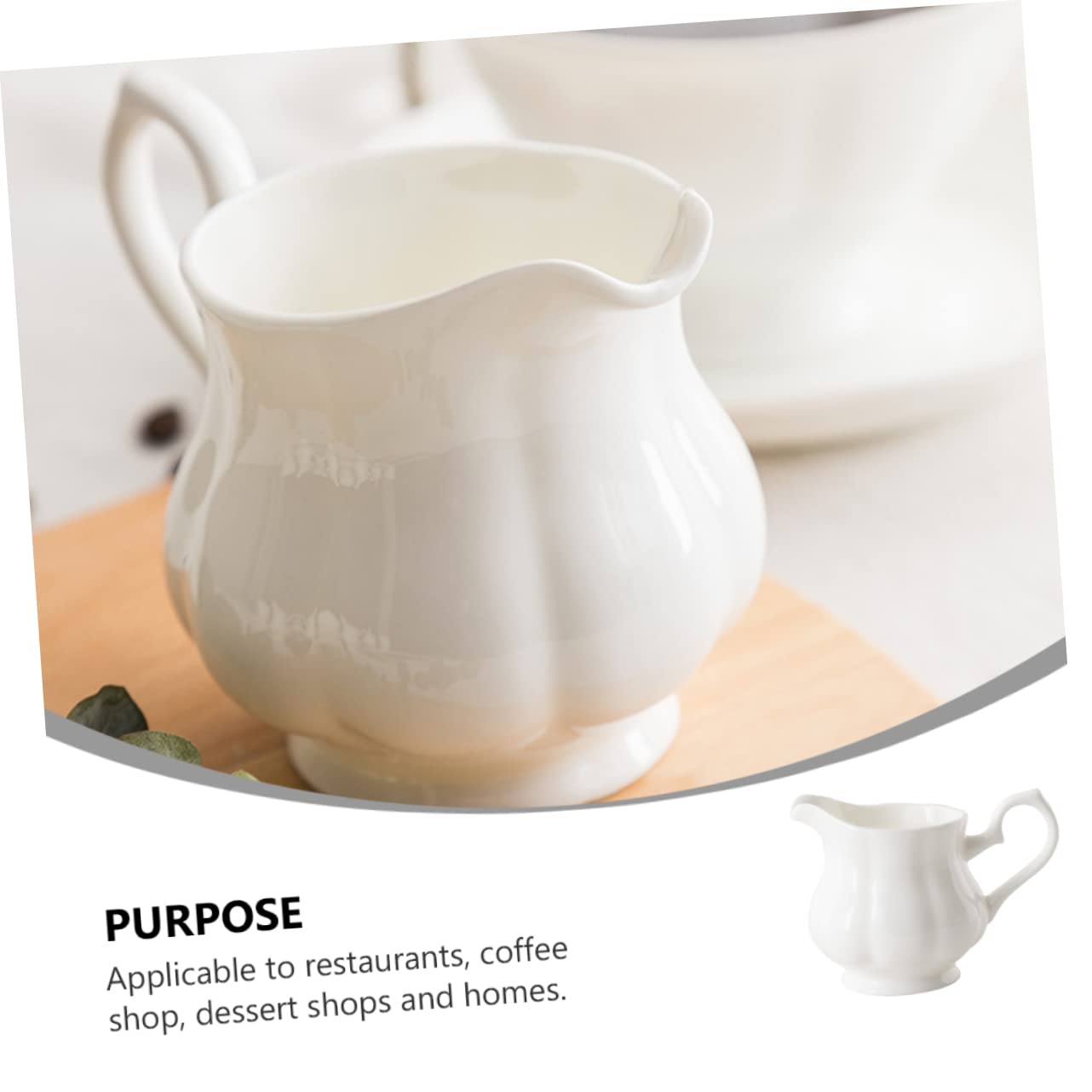 FUNOMOCYA Small Milk Jar Milk Containers Ceramic Cream Jug European Style Tea Cup