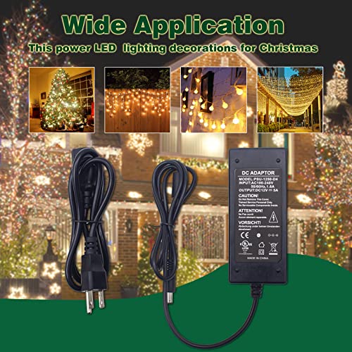Image of Ultra PoE UL Listed 12V 5A Power Adapter 60W AC 100-240V to DC 12V 5000mAh