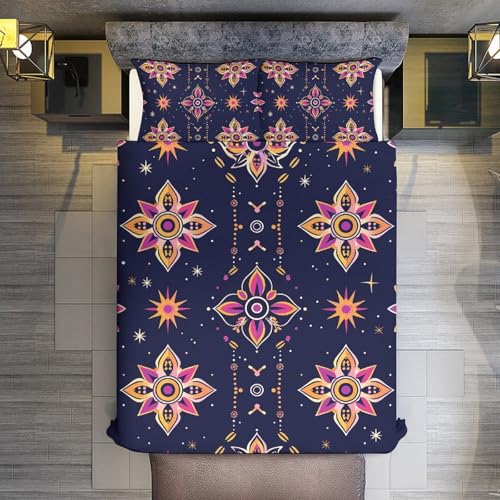 Parure de lit réversible jaune et pêche en microfibre douce avec 2 taies - 8