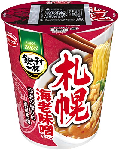 エースコック タテ型 飲み干す一杯 札幌 海老味噌ラーメン 67g ×12個