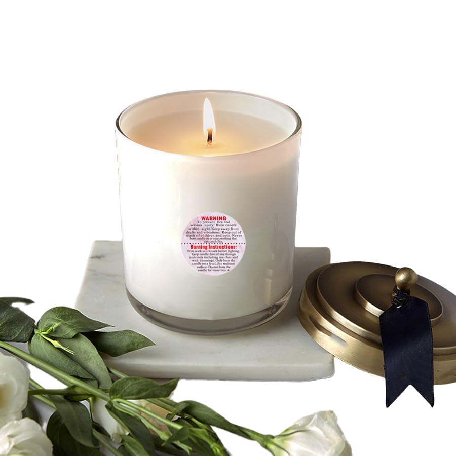500 Pcs Candle Warning Labels 1.5 inch Round Candle Safety Labels Sticker for Candle Making DIY Candle Jars Wax Melts DIY Gifts (Colourful) - Image 3