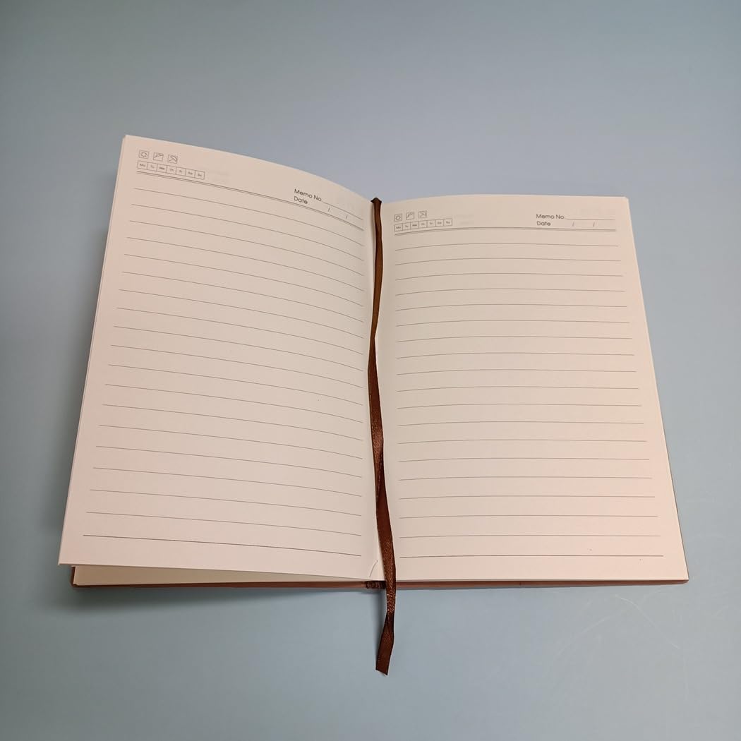 WONDERPOOL A5 Diary Journal Leather Notebook College Ruled Paper, Budget Rings Organizer