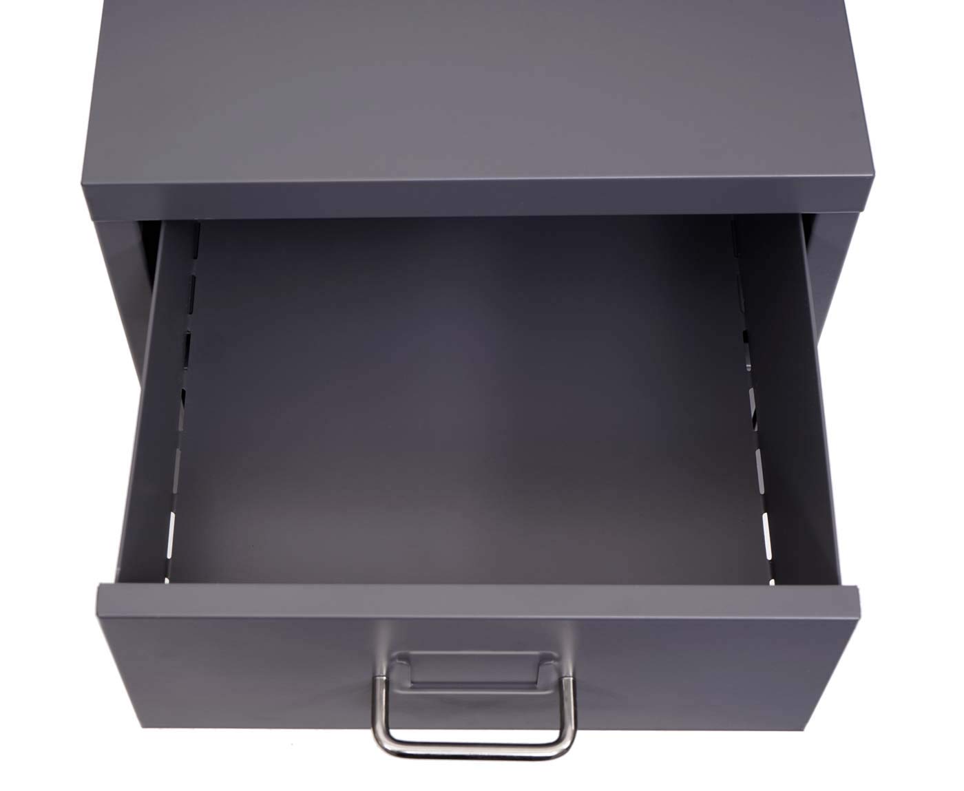 Mendler Cassettiera classificatore ufficio mobile Boston T851 con ruote 4 cassetti 48x28x41cm - antracite