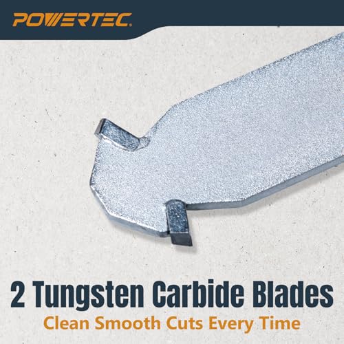 Image of POWERTEC Heavy Duty Backer Board Scoring Knife, Ergonomic Grip, Dual Tungsten Carbide Blades for Tile Cement Board, Laminate (71903) 1 Pack