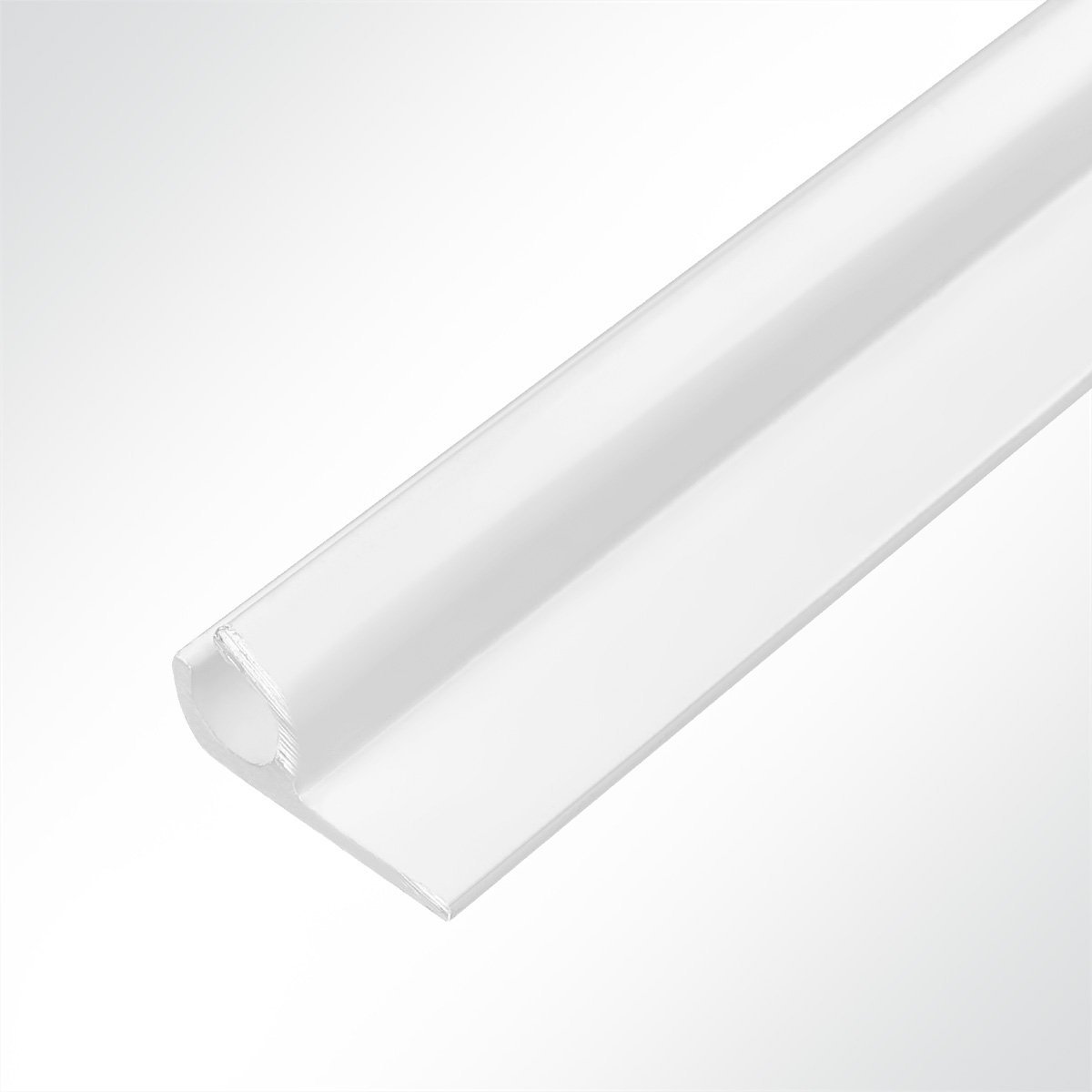 Kederschiene Kederleiste Kederprofil 15x30mm pulverbeschichtet 3m 45° Weiß Ø10mm für Keder 6-9mm