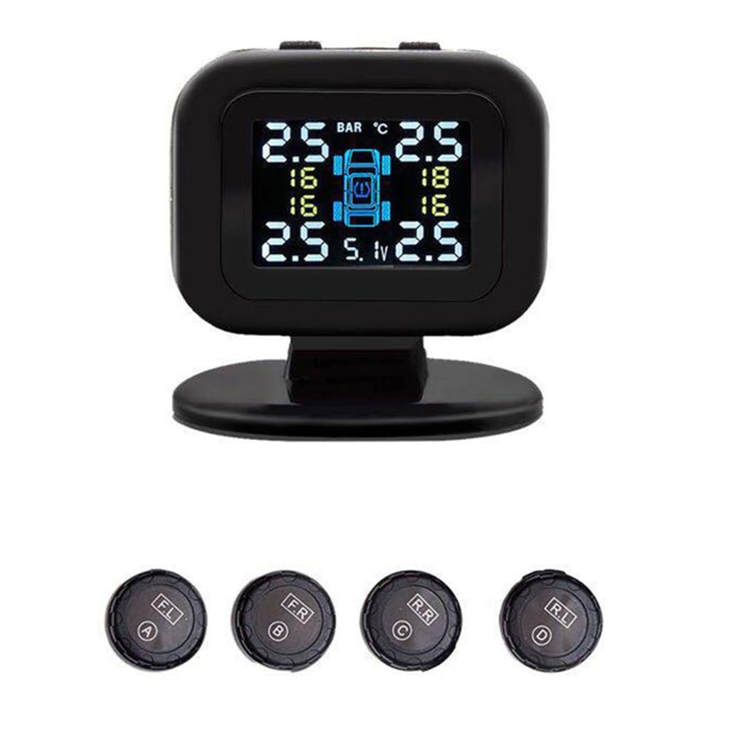 Bezprzewodowy system monitorowania ciśnienia w oponach TPMS Wyświetlacz LCD Czujnik alarmu opon samochodowych