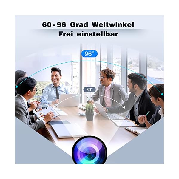 eMeet 60 fps 1080P Webcam–Webcam C990 in Streaming mit 4 Mikrofonen und Lautsprechern,Full HD Webcam mit verstellbarem… – Bild 5
