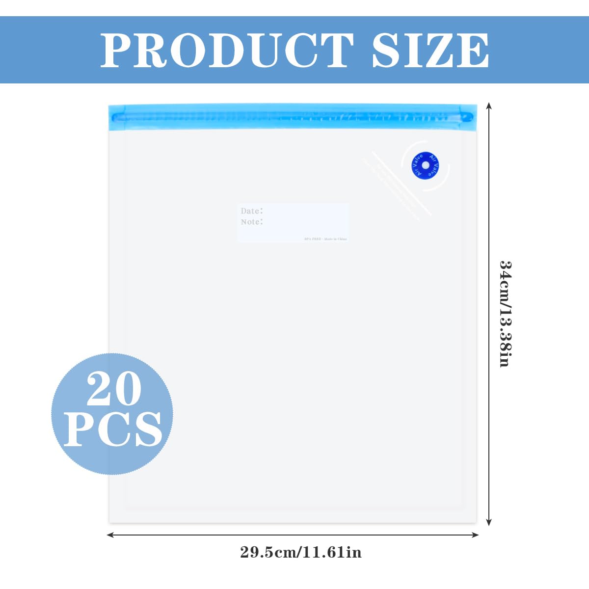 20 sztuk 34 × 30 cm przechowywanie filamentu 3D, filament PLA próżniowy, zestaw worków próżniowych do filamentu, przezroczyste worki do przechowywania filamentów, małe worki próżniowe odporne