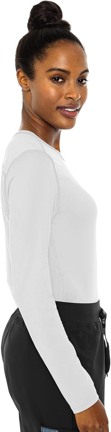 Med Couture Women's Underscrub Top Long Sleeve Performance Knit Tee, 360° Stretch, Lightweight & Ultra Soft Fabric - MC8499 - Image 5