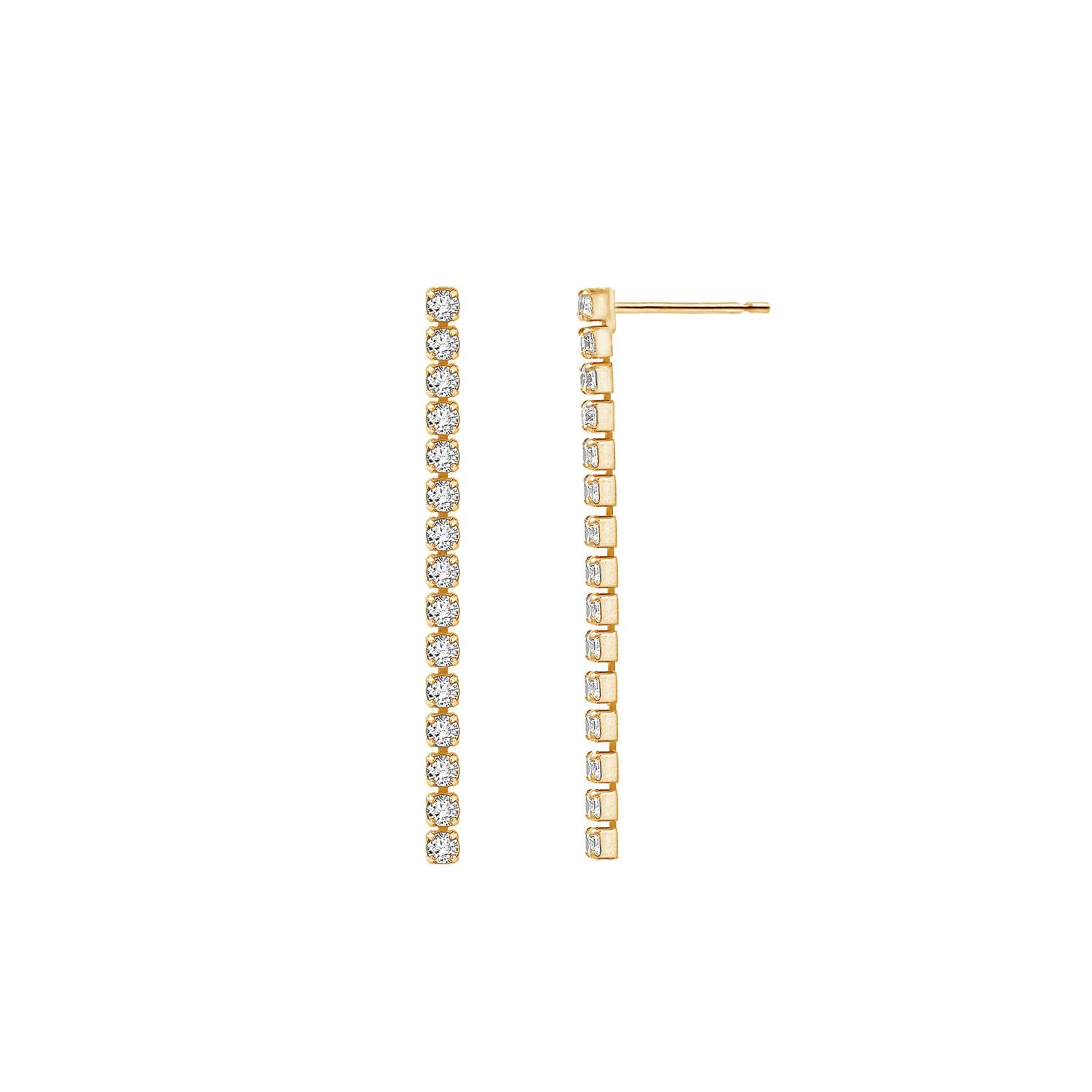 Amazon Essentials Yellow 23K Gold Plated Brass Single Dangle Earrings