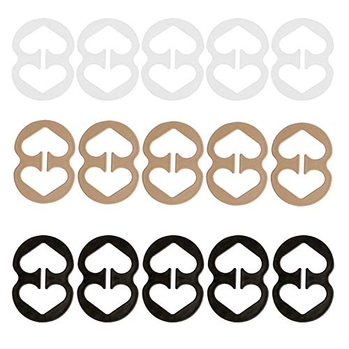 Kjzeex Bra Strap Clips 15 Pcs Anti-Slip Buckles Conceal Straps for Back