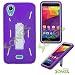 BLU Studio C Super Camera D870U Premium Rugged Heavy Duty Kickstand Case Many Colors Available (HVD PP/WH)