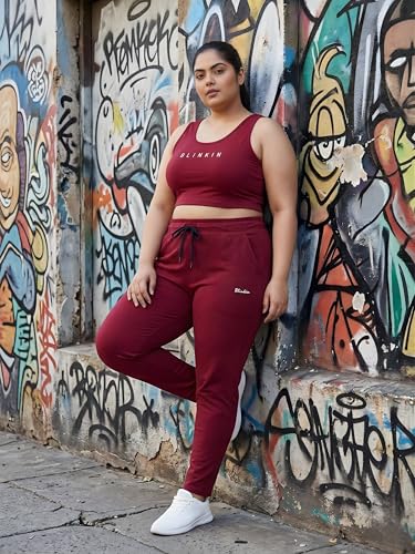 Image of BLINKIN Ankle Length Plus Size Cotton Track Pant for Woman | Ultimate Summer Lowers & Pajama for Women Pack of 2 (combo-plus-86)
