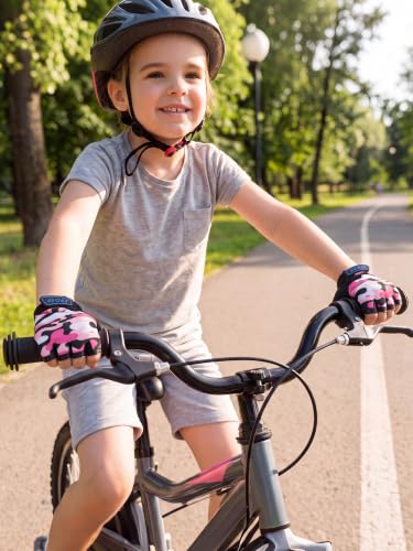 Image of Boao 3 Pairs Kids Bike Gloves, Fingerless Gloves