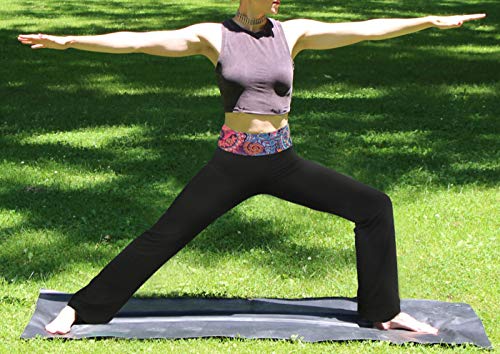 Hde Foldover Athletic Yoga Pants Gym Workout Leggings (Purple Paisley, X-Large) #TOP5